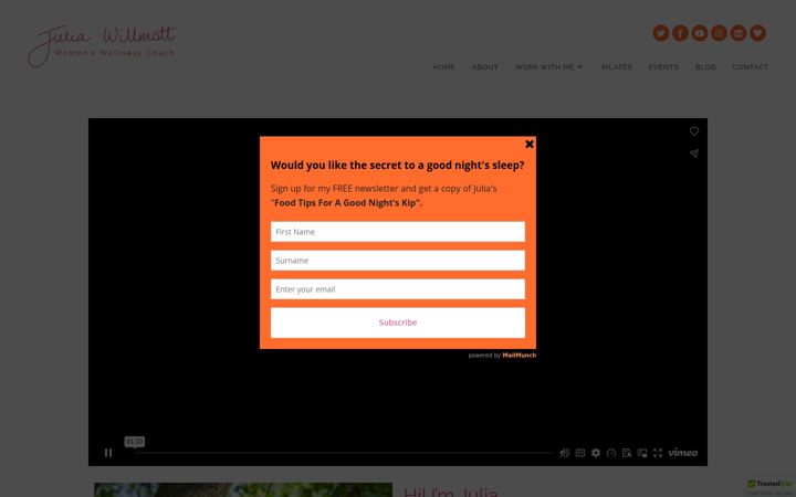 Screenshot of juliawillmott.com