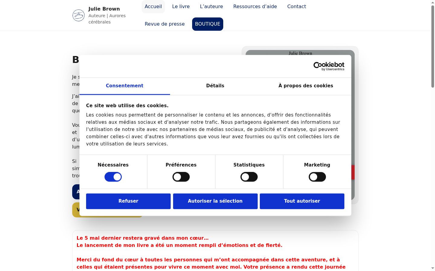 Captura de pantalla del banner de consentimiento mostrado antes de cualquier interacción