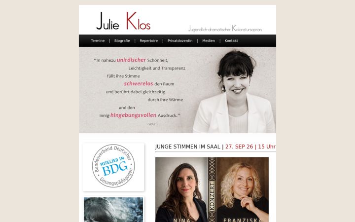 Screenshot of julie-klos.de