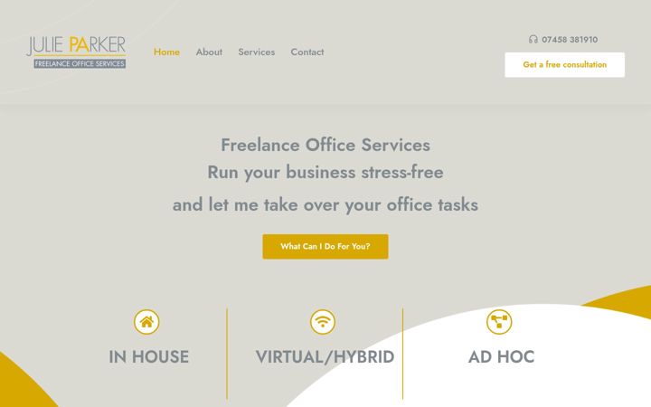 Screenshot of julie-parker.co.uk
