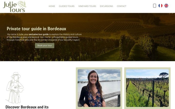 Screenshot of julie-tours.com
