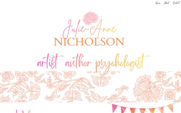 Screenshot of julieannenicholson.com