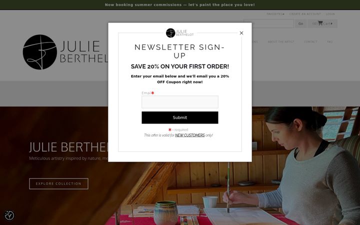 Screenshot of julieberthelot.com
