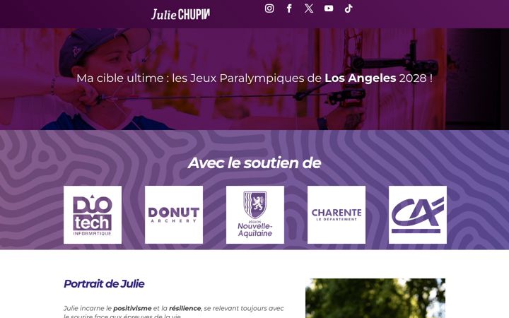 Screenshot of juliechupin.fr