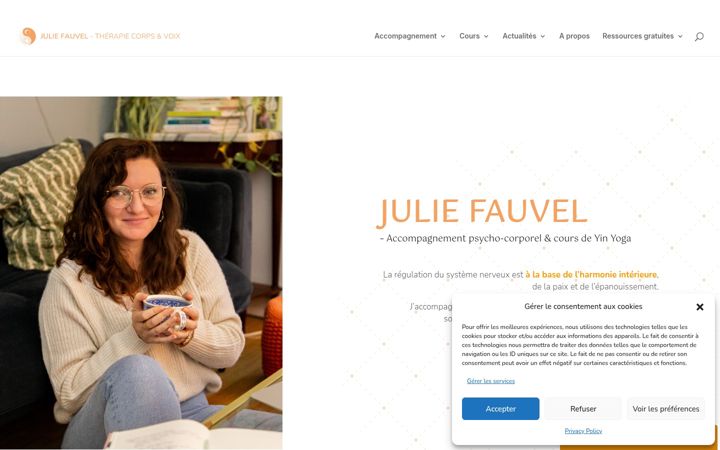 Screenshot of juliefauvel.fr
