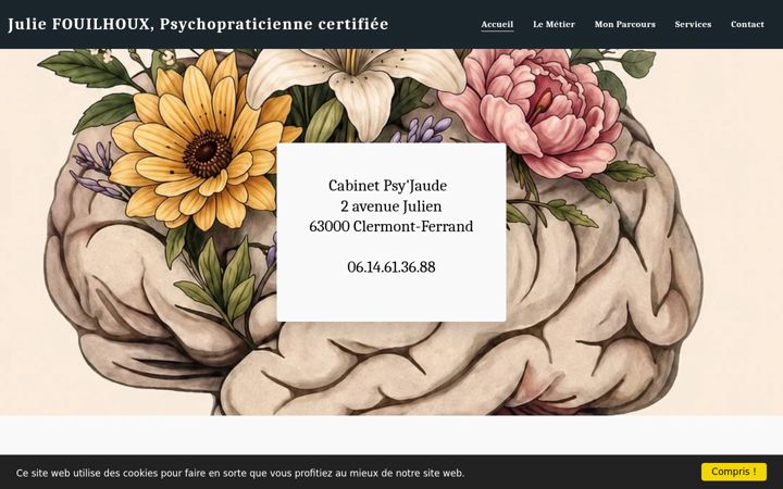 Screenshot of juliefouilhouxpsy.fr