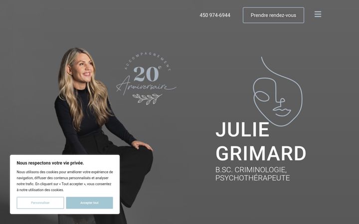 Screenshot of juliegrimard.com