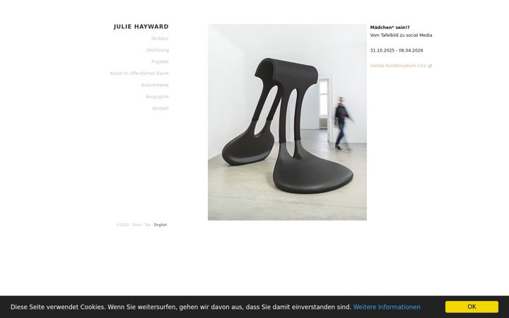 Screenshot of juliehayward.com