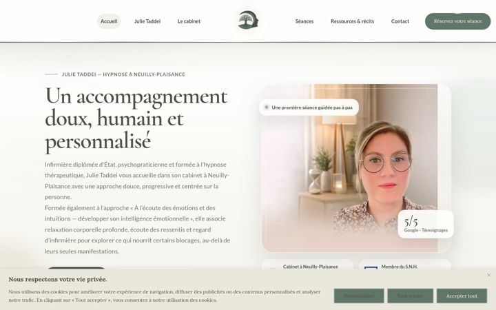Screenshot of juliehypnose.fr