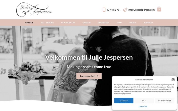 Screenshot of juliejespersen.com