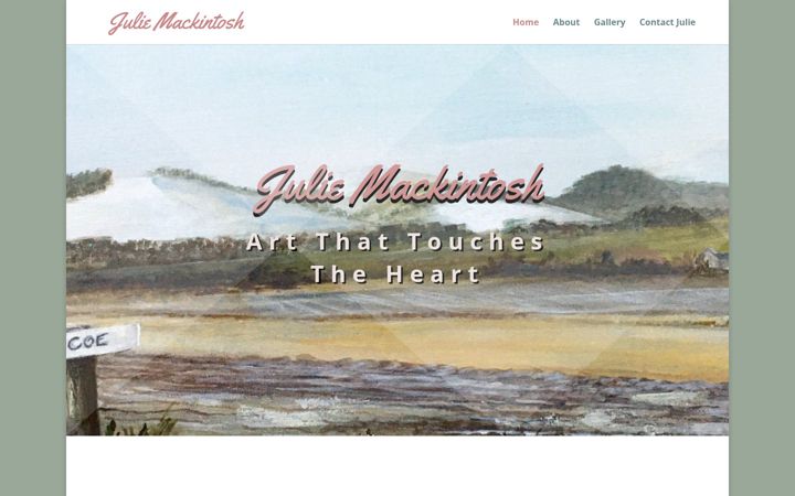 Screenshot of juliemackintosh.com