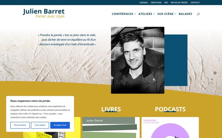 Screenshot of julienbarret.com