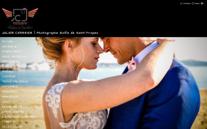 Screenshot of juliencharrierphotography.com