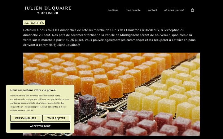 Screenshot of julienduquaire.fr