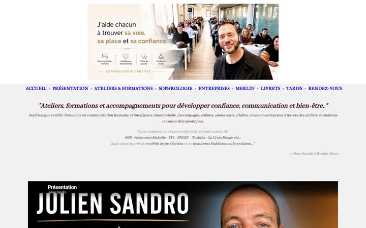 Screenshot of juliensandro.fr