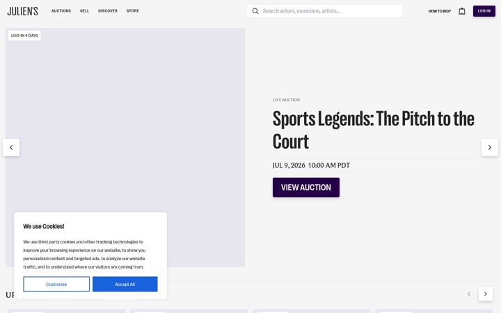 Screenshot ta' juliensauctions.com