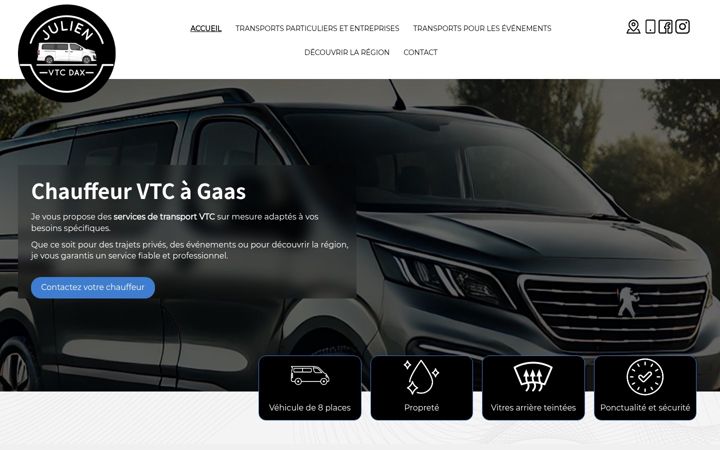 Screenshot of julienvtcdax.fr