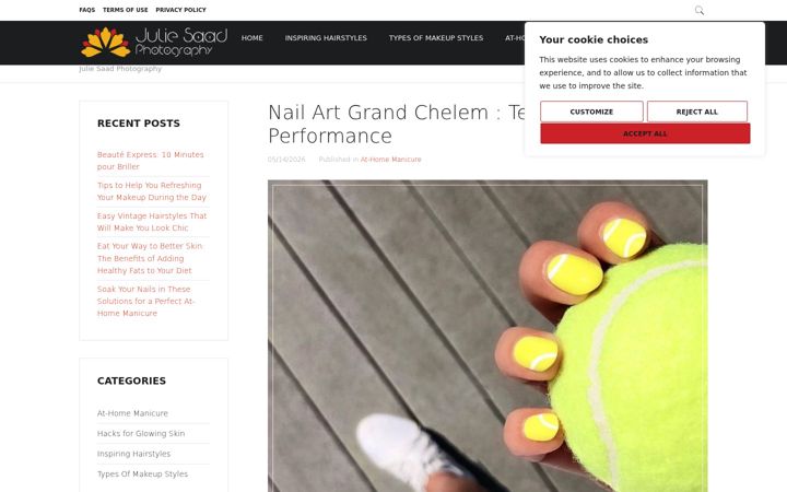 Screenshot of juliesaadphotography.com