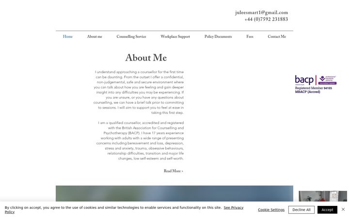 Screenshot of juliesmartcounselling.co.uk