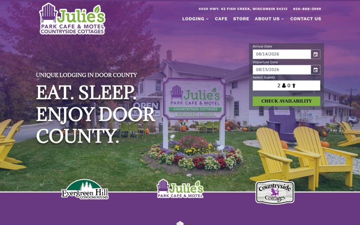 Screenshot of juliesmotel.com