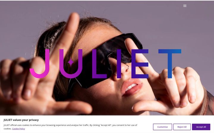 Screenshot of julietofficial.co.uk