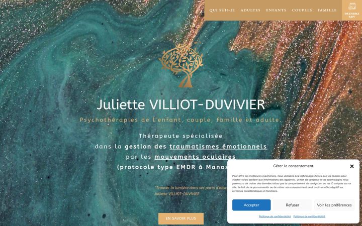 Screenshot of julietteduvivier.fr