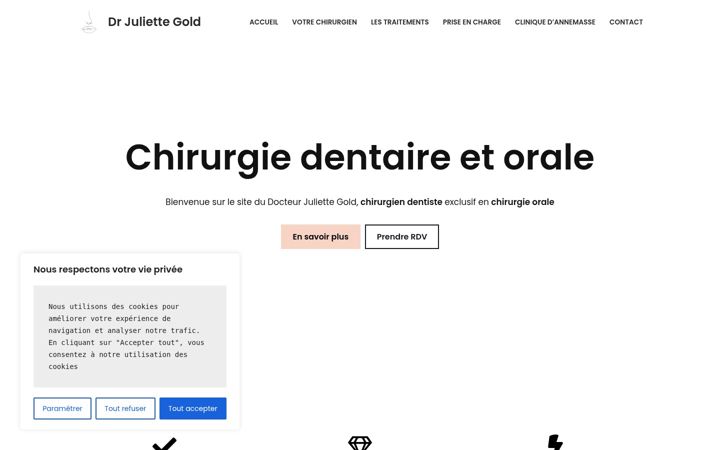Screenshot of juliettegoldchirurgieorale.com