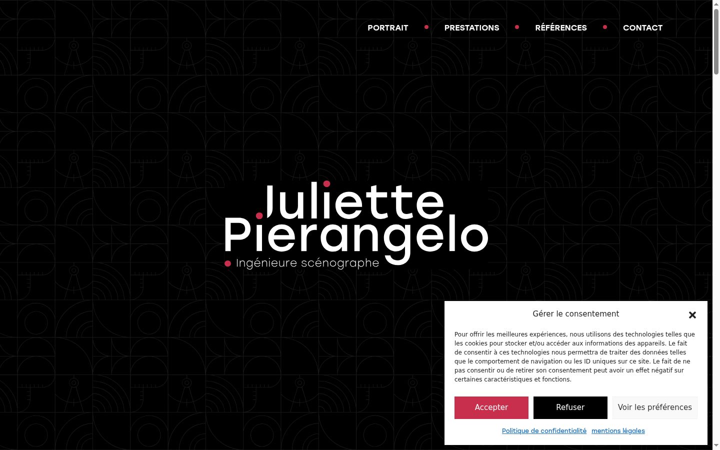 Screenshot of the consent banner shown before any interaction