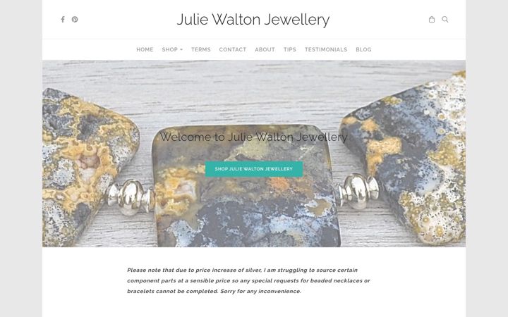 Screenshot of juliewaltonjewellery.co.uk