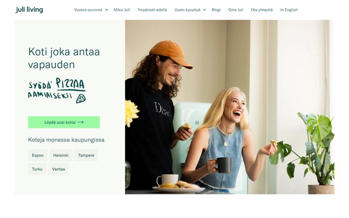 Screenshot of juliliving.com
