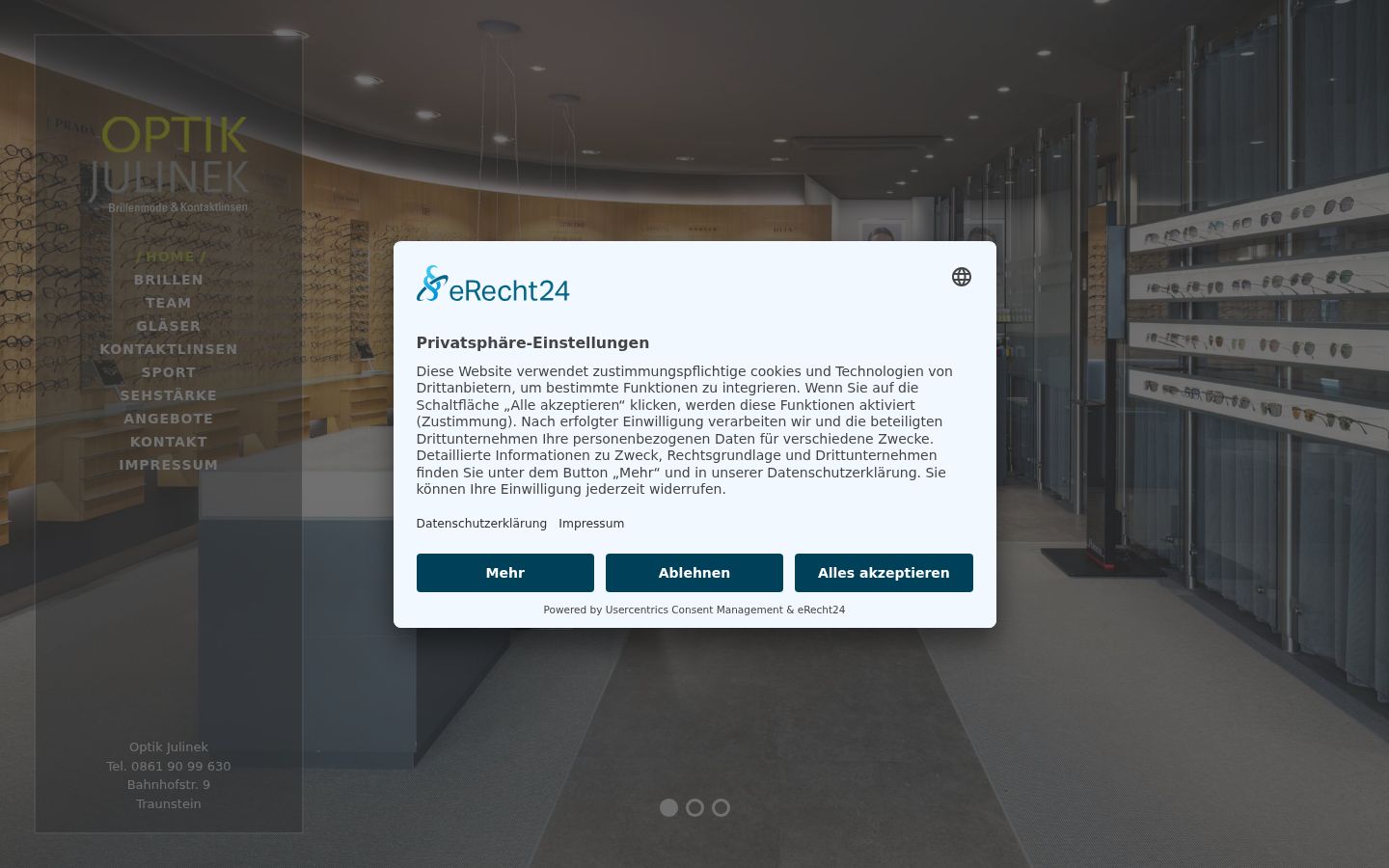 Screenshot tal-banner tal-kunsens muri qabel kwalunkwe interazzjoni