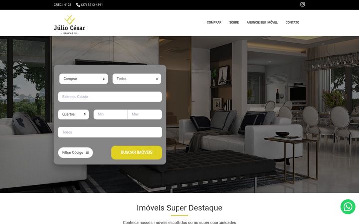 Screenshot of juliocesarimoveis.net.br