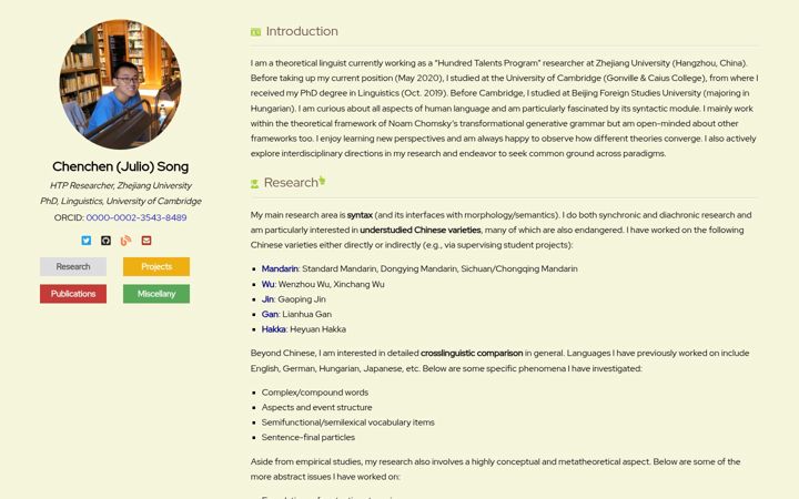 Screenshot of juliosong.com
