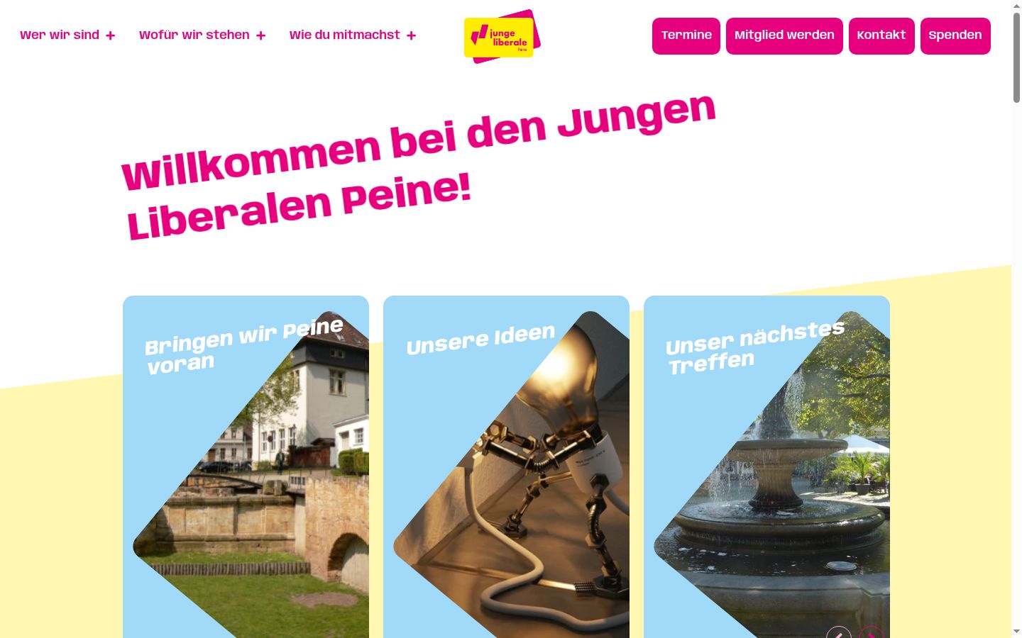 Screenshot des Einwilligungsbanners vor jeglicher Interaktion
