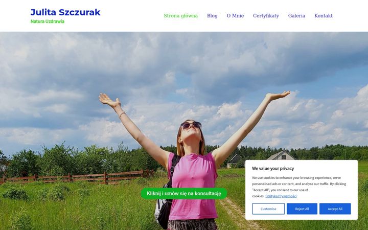 Screenshot of julitaszczurak.pl