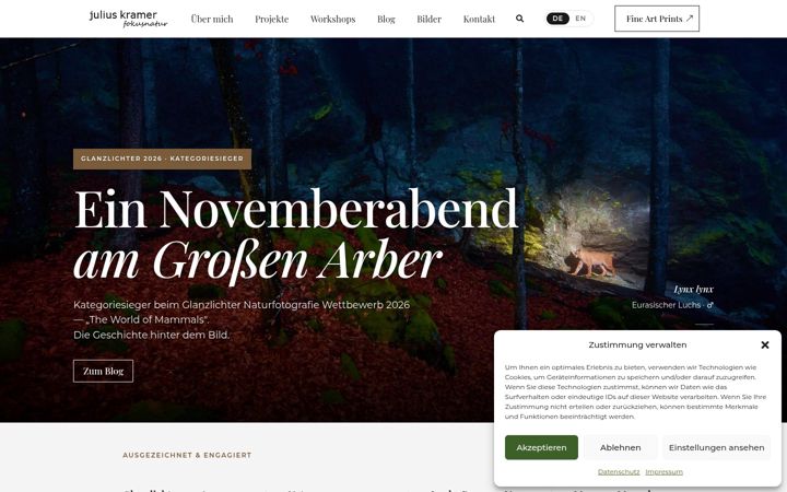 Screenshot of juliuskramer.de