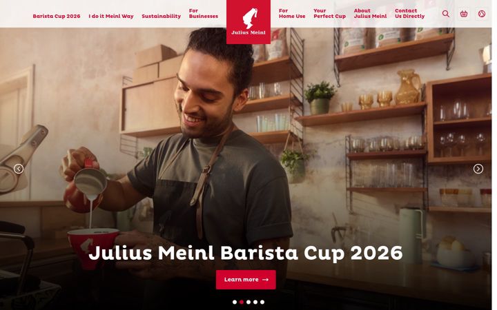 Screenshot of juliusmeinl.com