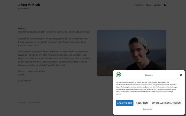 Screenshot of juliusmuehlich.com