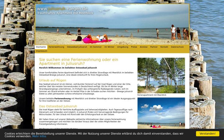 Screenshot of juliusruh-ruegen.de