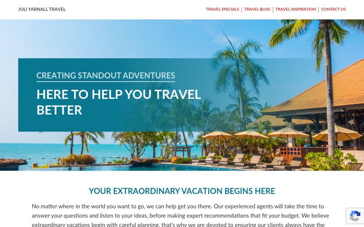 Screenshot of juliyarnalltravel.com