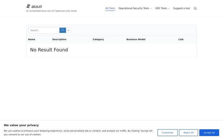 Screenshot of julslist.com