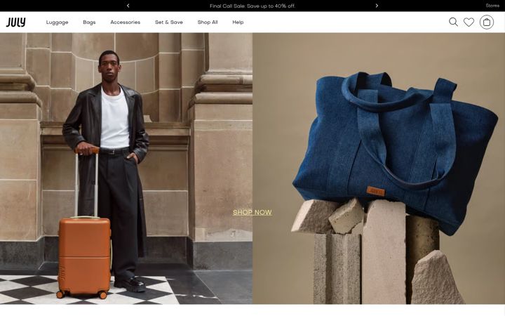 Screenshot of july.com