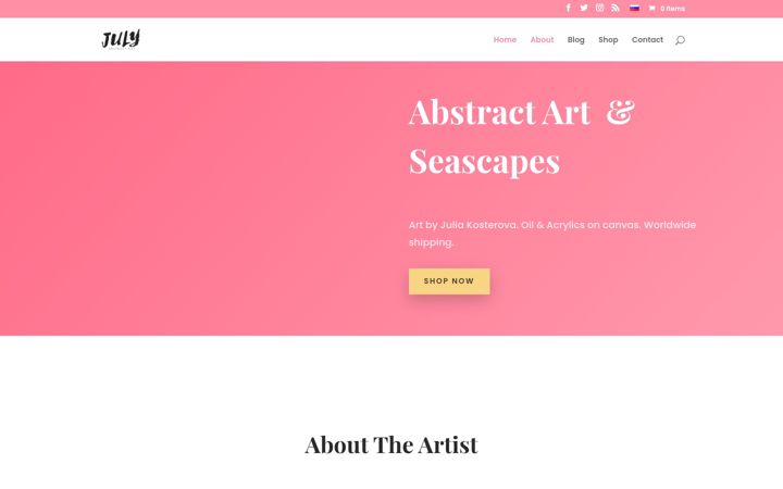 Screenshot of julyartist.com