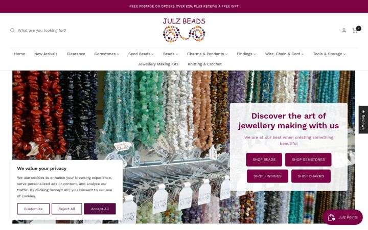 Screenshot of julzbeads.com