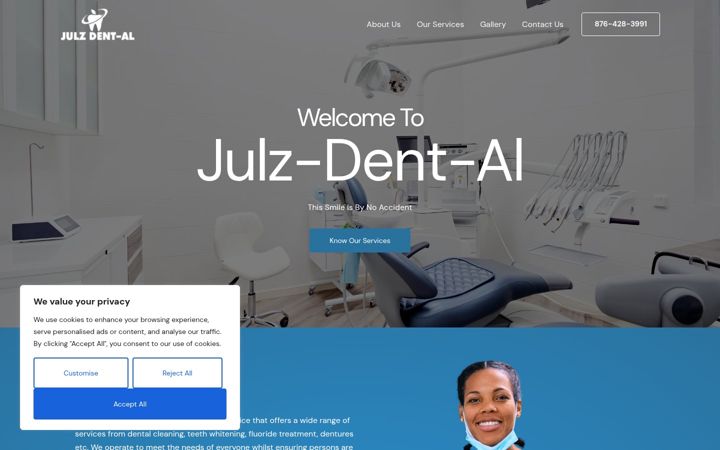 Screenshot of julzdental.com