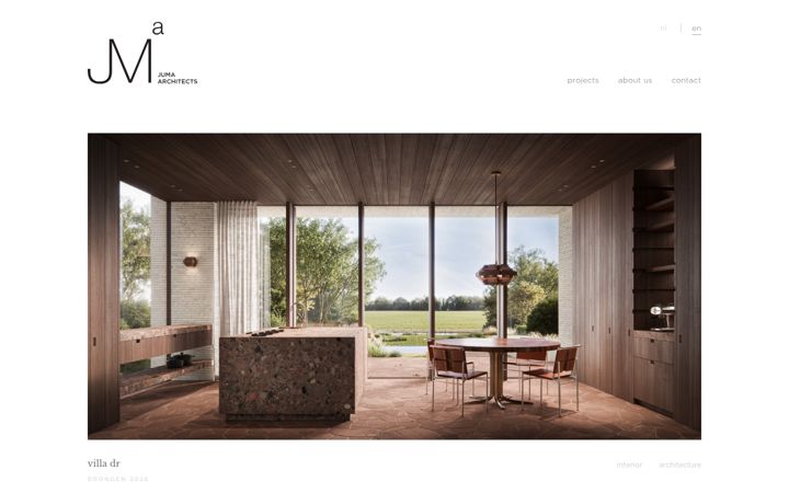 Screenshot of jumaarchitects.be