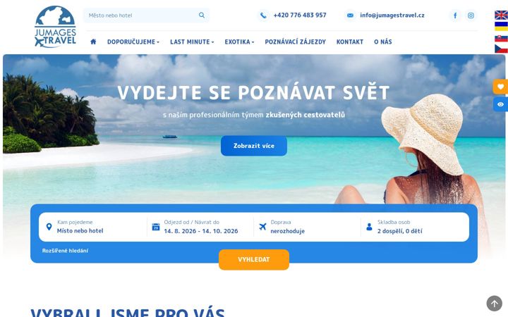 Screenshot of jumagestravel.cz