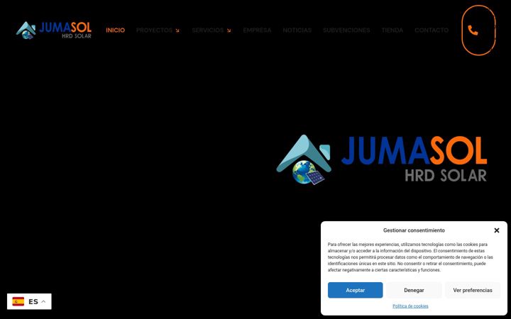 Screenshot of jumasolhrdsolar.com