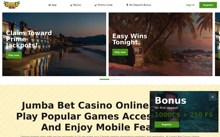 Screenshot of jumbabets.com