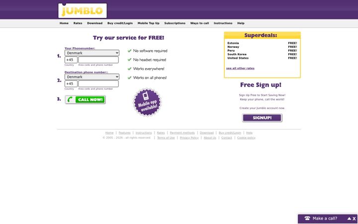 Screenshot of jumblo.com